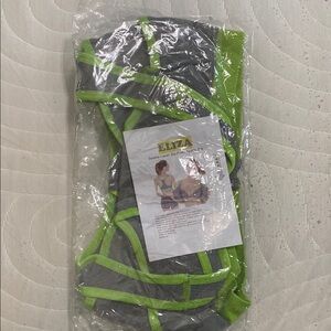 Eliza Gray and Green Double Layer Sports Bra